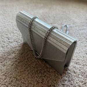 Michael KORS Silver Clutch with Chain - Never Used.